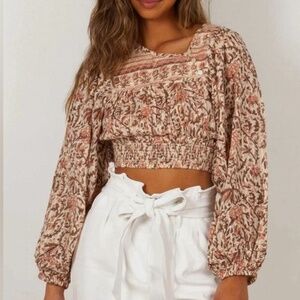 Cleobella Lydia Blouse in Zinnia Size XS